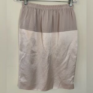David Joseph two tone champagne ribbed mini skirt SZ 12